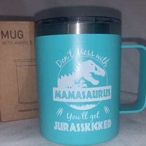 Teal Mamasaurus Mug with Handle